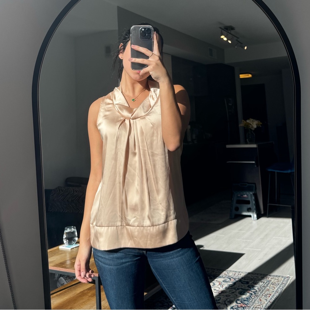 Elegant Cream Sleeveless Top